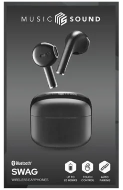 Auricolari microfono bluetooth Cellular Line BTMSTWSSWAGK MUSIC SOUND