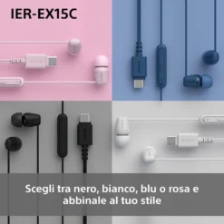 Auricolari Sony IEREX15CP.CE7 in-ear con microfono USB-C