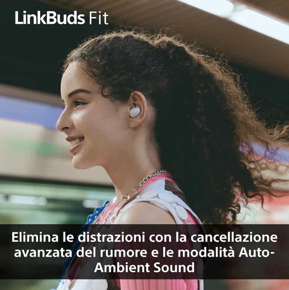 Auricolari Sony LinkBuds Fit WFLS910NW.CE7 con Hi-Res Audio Wireless