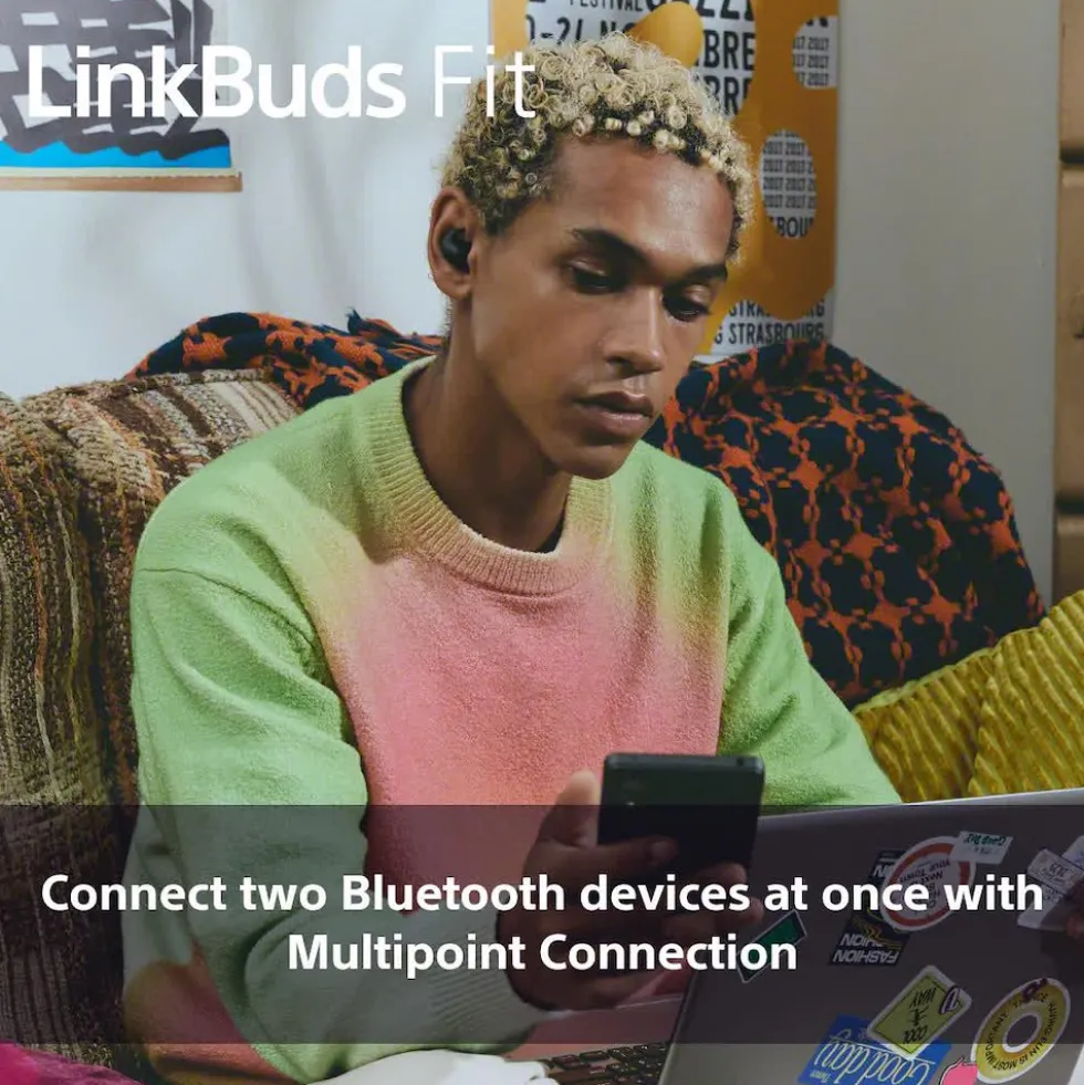 Auricolari Sony LinkBuds Fit WFLS910NW.CE7 con Hi-Res Audio Wireless
