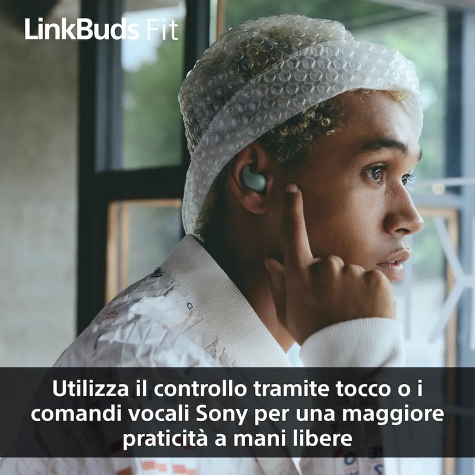 Auricolari Sony LinkBuds Fit WFLS910NW.CE7 con Hi-Res Audio Wireless