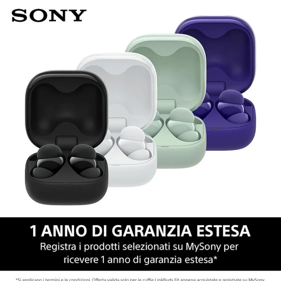 Auricolari Sony LinkBuds Fit WFLS910NW.CE7 con Hi-Res Audio Wireless