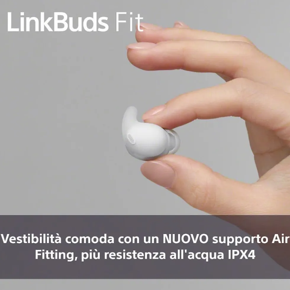 Auricolari Sony LinkBuds Fit WFLS910NW.CE7 con Hi-Res Audio Wireless