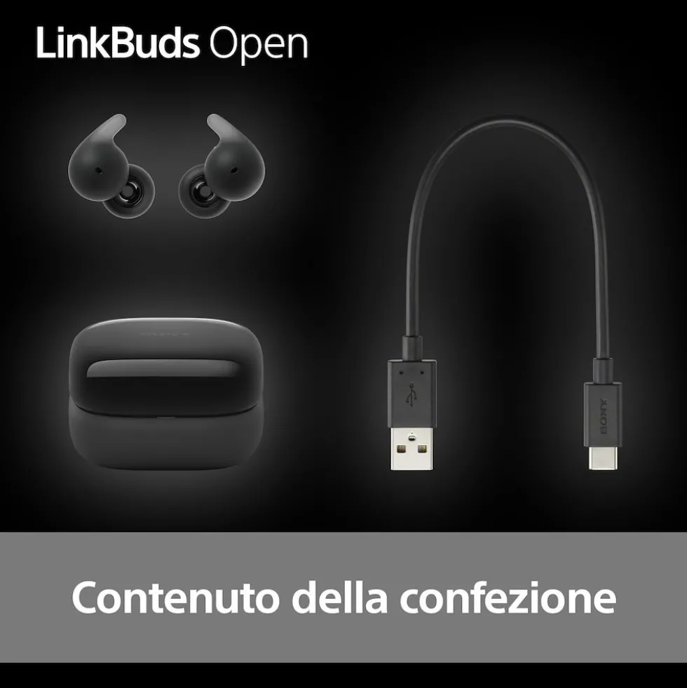 Auricolari Sony LinkBuds WFL910B Open con driver ad anello