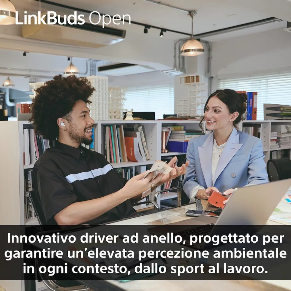 Auricolari Sony LinkBuds WFL910B Open con driver ad anello