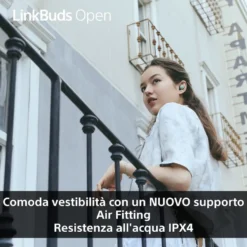 Auricolari Sony LinkBuds WFL910B Open con driver ad anello