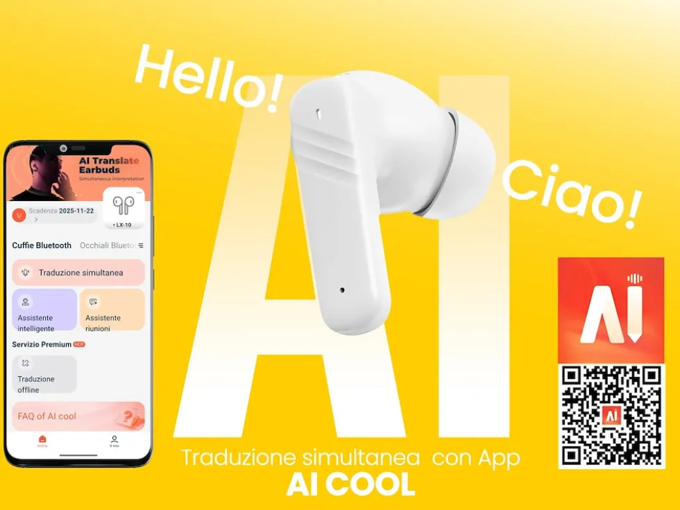 Auricolari Trevi EAR100NERO sportive con traduzione AI