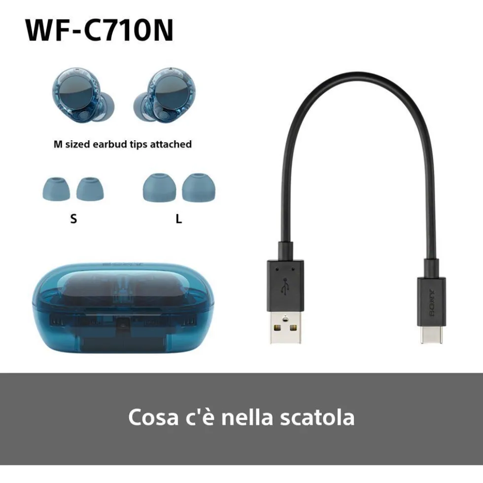 Auricolari true wireless Sony WFC710NL.CE7 con eliminazione del rumore