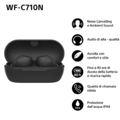 Auricolari true wireless Sony WFC710NB con cancellazione del rumore
