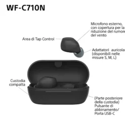 Auricolari true wireless Sony WFC710NB con cancellazione del rumore