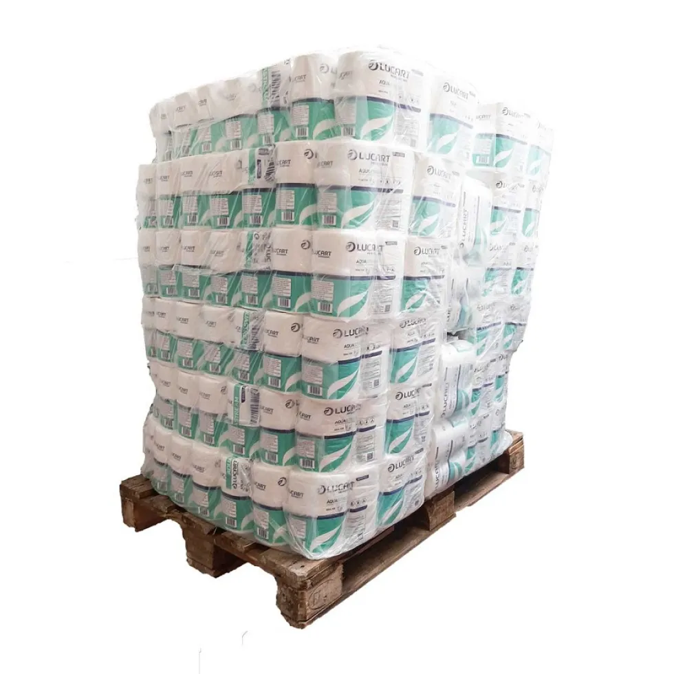 Bancale da 196 confezioni di Aquastream idrosolubile 4 Carta igienica rotolo maxi