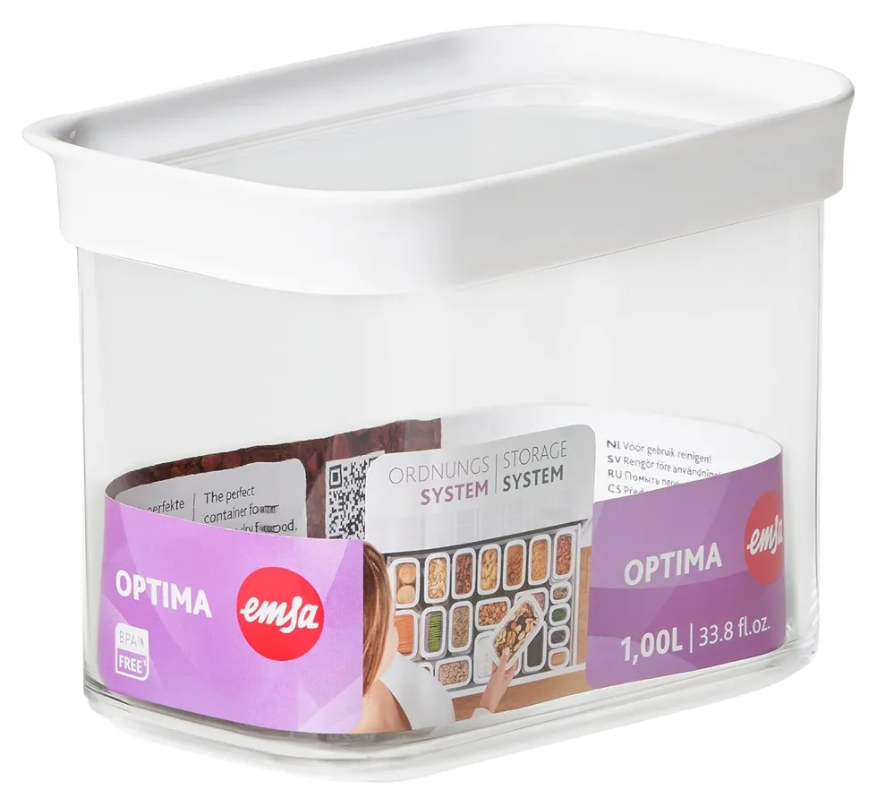 Barattolo Emsa N1141800 OPTIMA DRY STORAGE Bianco