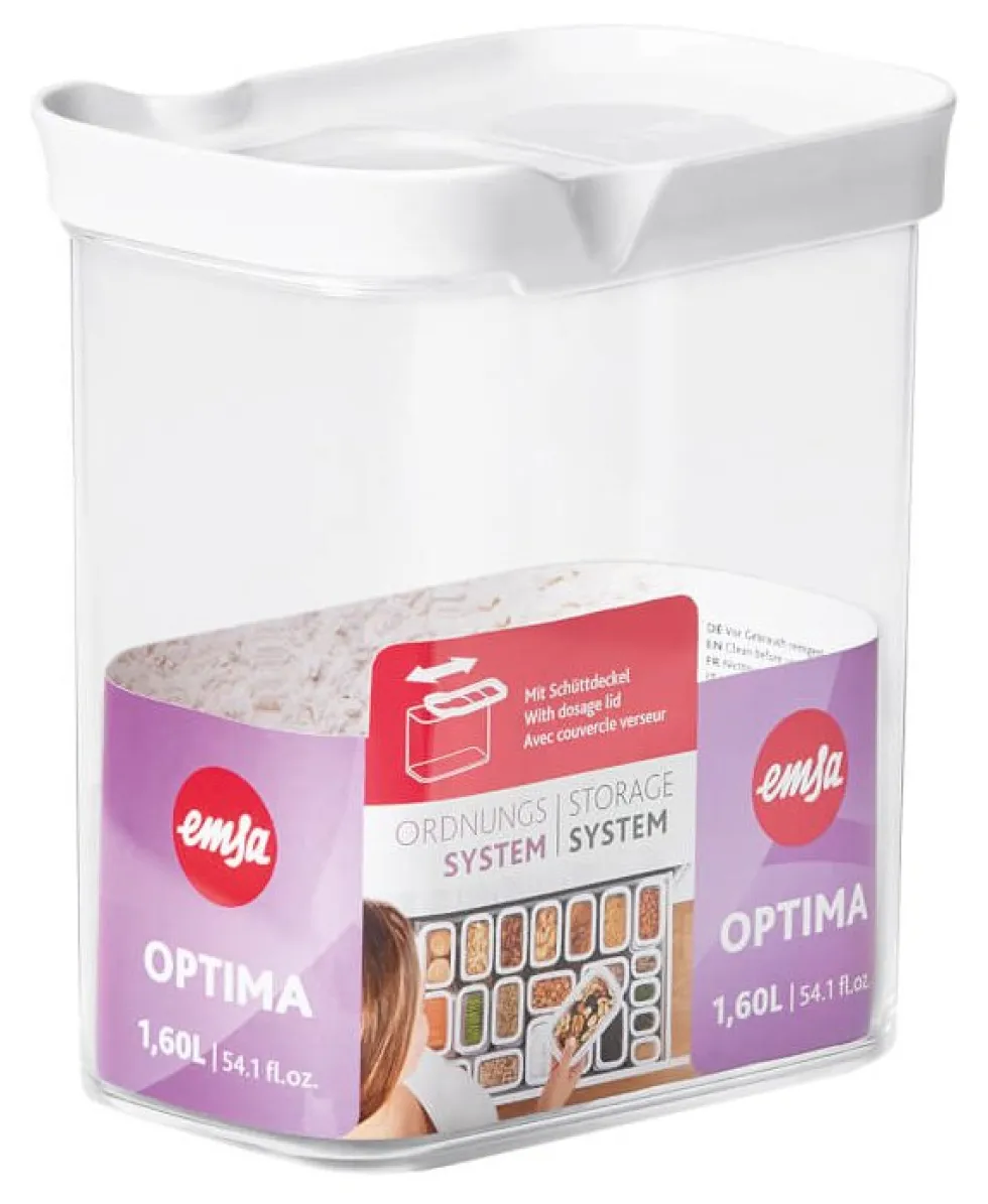 Barattolo Emsa N1142100 OPTIMA DRY STORAGE Bianco