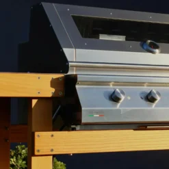 Barbecue a gas Fry Top 750 Basic da appoggio 4 bruciatori griglia tondino