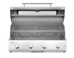 Barbecue a gas Fry Top 750 Basic da appoggio 4 bruciatori griglia tondino