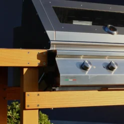Barbecue a gas Fry Top 750 Basic da appoggio 4 bruciatori griglia scolo a V