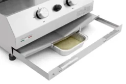 Barbecue a gas Fry Top 500 basic da appoggio 2 bruciatori con griglia tondino