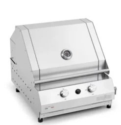 Barbecue a gas Fry Top 500 da appoggio 2 bruciatori con pietra ollare