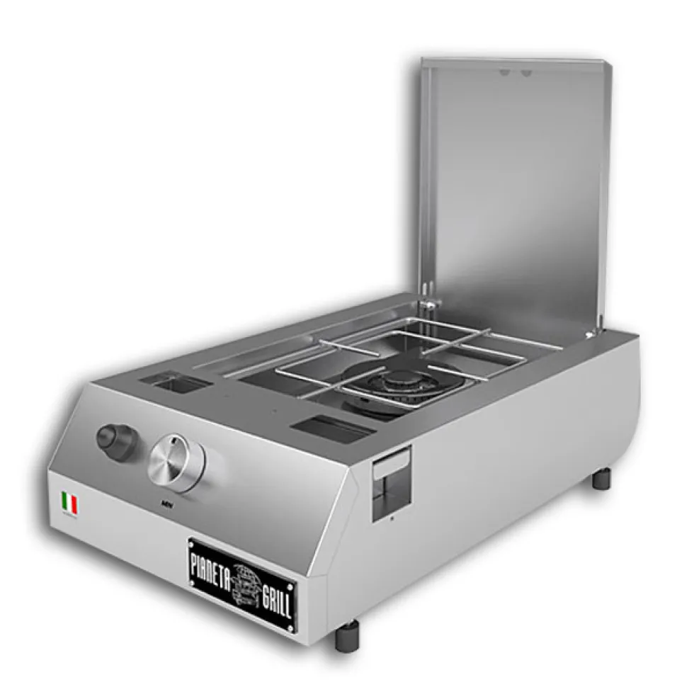Barbecue a gas Fry Top 250 da appoggio con bruciatore
