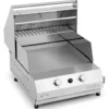 Barbecue a gas Fry Top 500 da appoggio 2 bruciatori con pietra ollare
