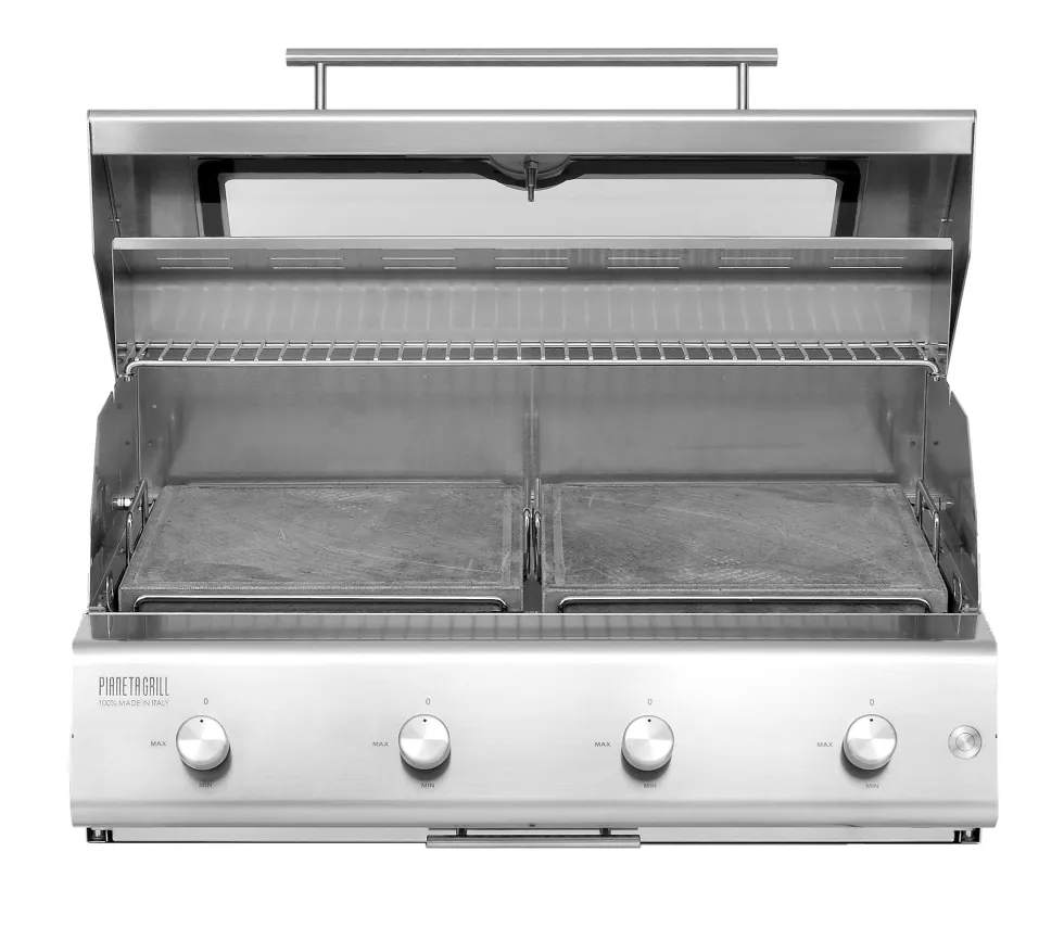 Barbecue a gas Fry Top 750 Stone 4 bruciatori pietra ollare