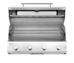 Barbecue a gas Fry Top 750 Teppan 4 bruciatori con piastra Teppanyaki