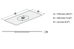Base girevole per TV Meliconi RotobaseEliteL, vetro temperato 14-63