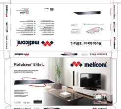 Base girevole per TV Meliconi RotobaseEliteL, vetro temperato 14-63