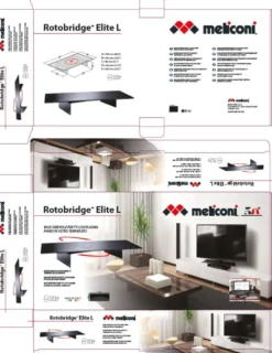 Base girevole per TV Meliconi Rotobridge Elite L nera
