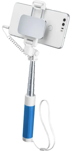 Bastone selfie Cellular Line SELFIESTICKVIEWB Total View Blue