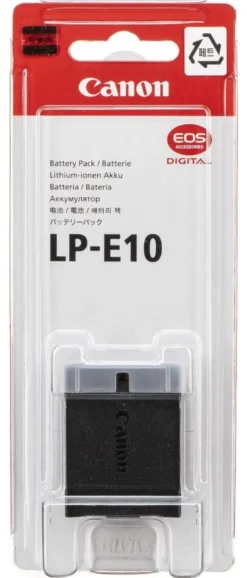 Batteria fotocamera Canon 5108B002 GENUINE LP E10 Black