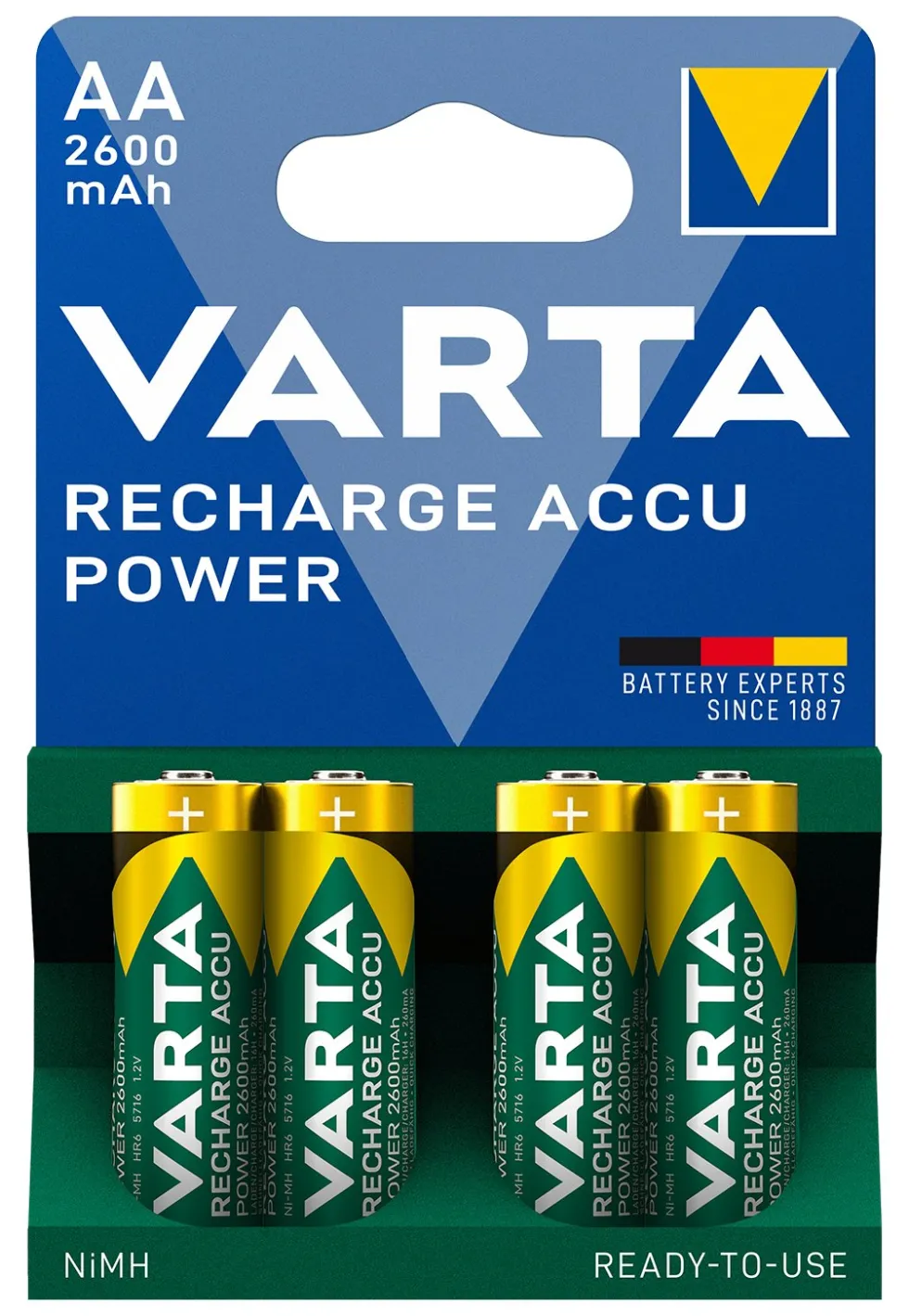 Batteria Stilo AA ricaricabile Varta 05716101404 RECHARGE ACCU POWER