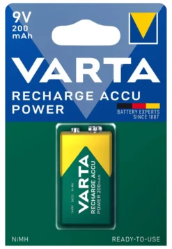 Batteria Transistor 9V ricaricabile Varta 056722101401 RECHARGE ACCU P
