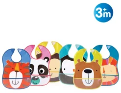 Bavaglino Nuby ID4278 con tasca raccogli pappa Assortito