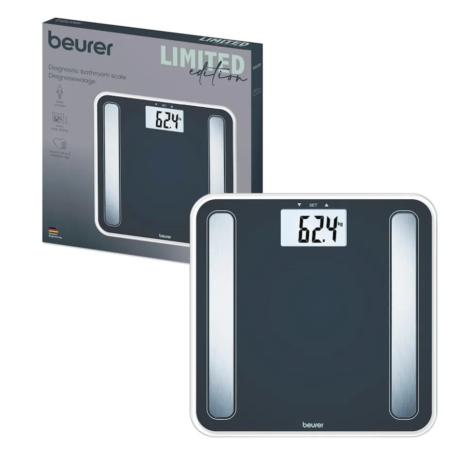 Beurer Bilancia Diagnostica Con Display Lcd Xl Retroilluminato 180Kg Max
