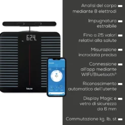 Beurer Pesapersone Elettr. Diagnostica Wifi Bluetooth Max 180Kg 8Utenti