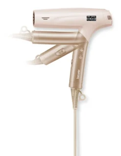 Beurer Phon Pieghevole 1600W 4Acc Aggancio Magnetico Crema