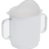 Bicchiere bimbo Cosmoplast 262 con coperchio 2 manici Bianco