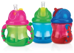 Bicchiere bimbo Nuby NV0404002 FLIP IT con cannuccia Assortito