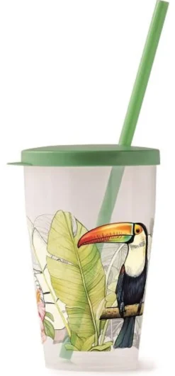 Bicchiere con cannuccia Snips 090266 Tucano Verde