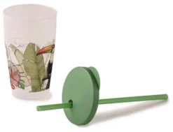 Bicchiere con cannuccia Snips 090266 Tucano Verde