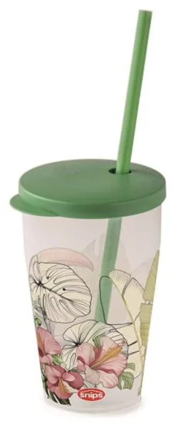 Bicchiere con cannuccia Snips 090266 Tucano Verde