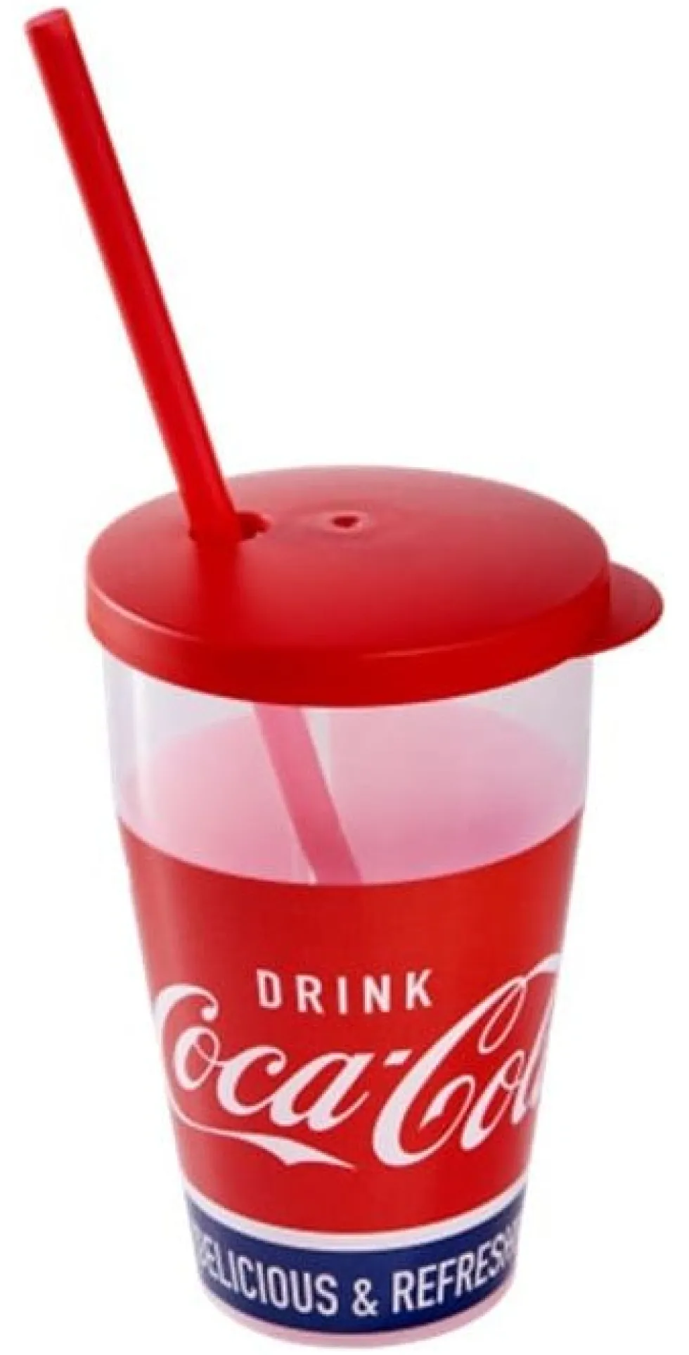 Bicchiere con cannuccia Snips 002001 COCA-COLA Rosso