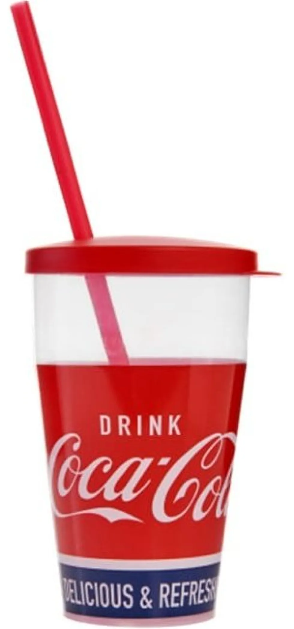 Bicchiere con cannuccia Snips 002001 COCA-COLA Rosso