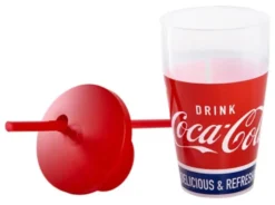 Bicchiere con cannuccia Snips 002001 COCA-COLA Rosso