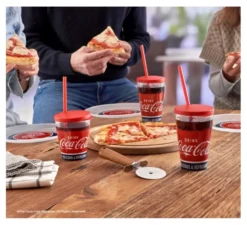 Bicchiere con cannuccia Snips 002001 COCA-COLA Rosso