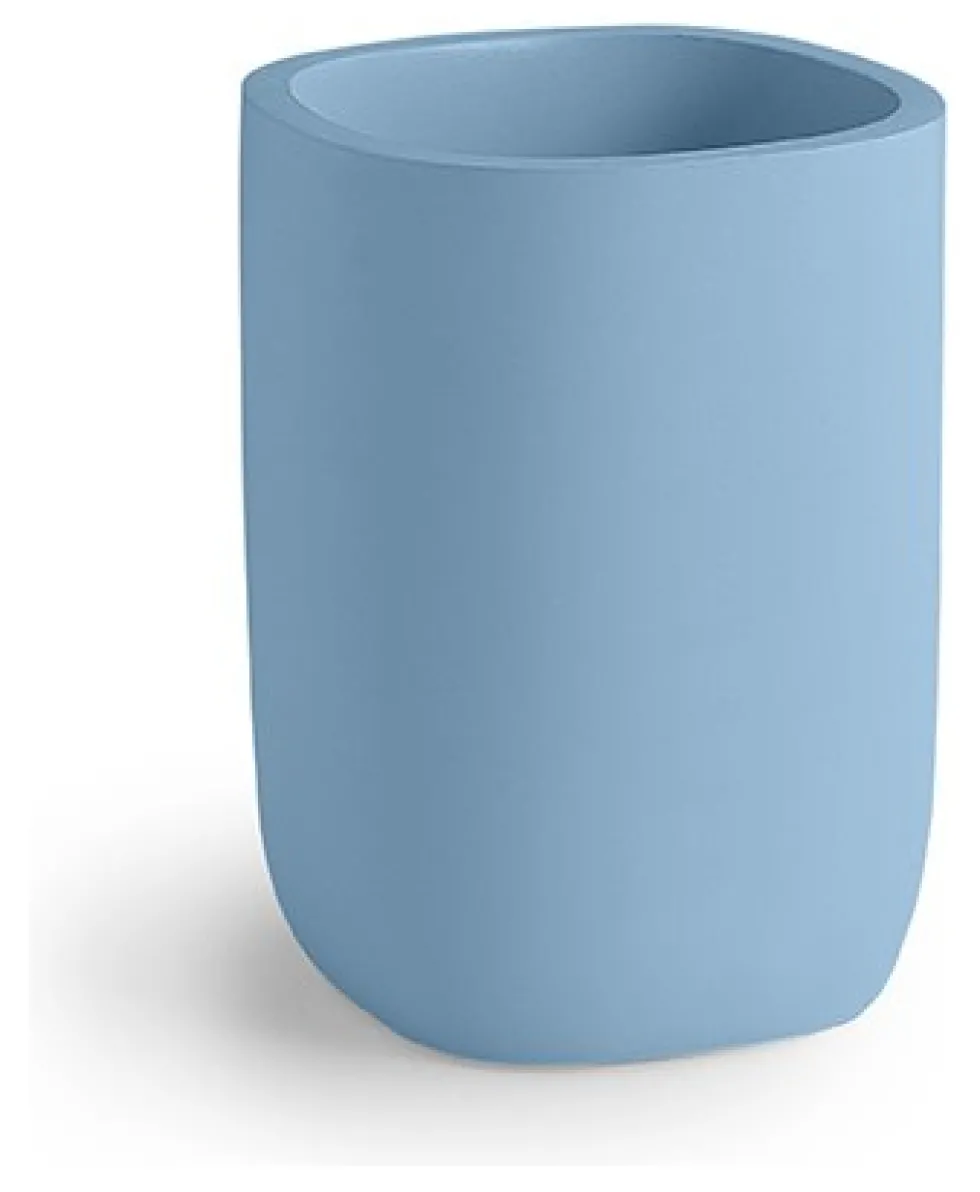 Bicchiere porta spazzolino Gedy YL9862 YLENIA Azzurro