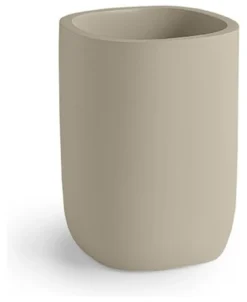 Bicchiere porta spazzolino Gedy YL9866 YLENIA Tortora