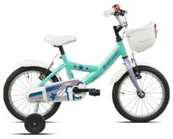 Bicicletta Legnano 26L9700DA BIMBA con rotelle Aquamarine e Lilac Glos