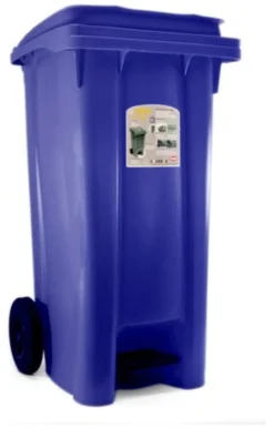 Bidone carellato Stefanplast 25703 URBAN ECO SYSTEM con pedale Blu